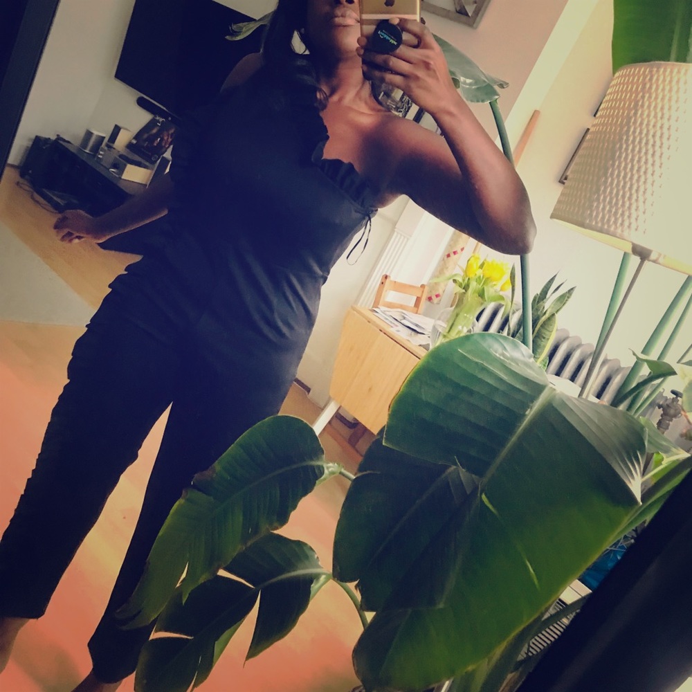 Black Romper w/Ruffles